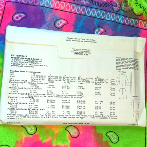 🗺️ New unopened Kwik Sew Modern Pattern #3019 Sealed Uncut Safari Jacket Shorts - Picture 4 of 8